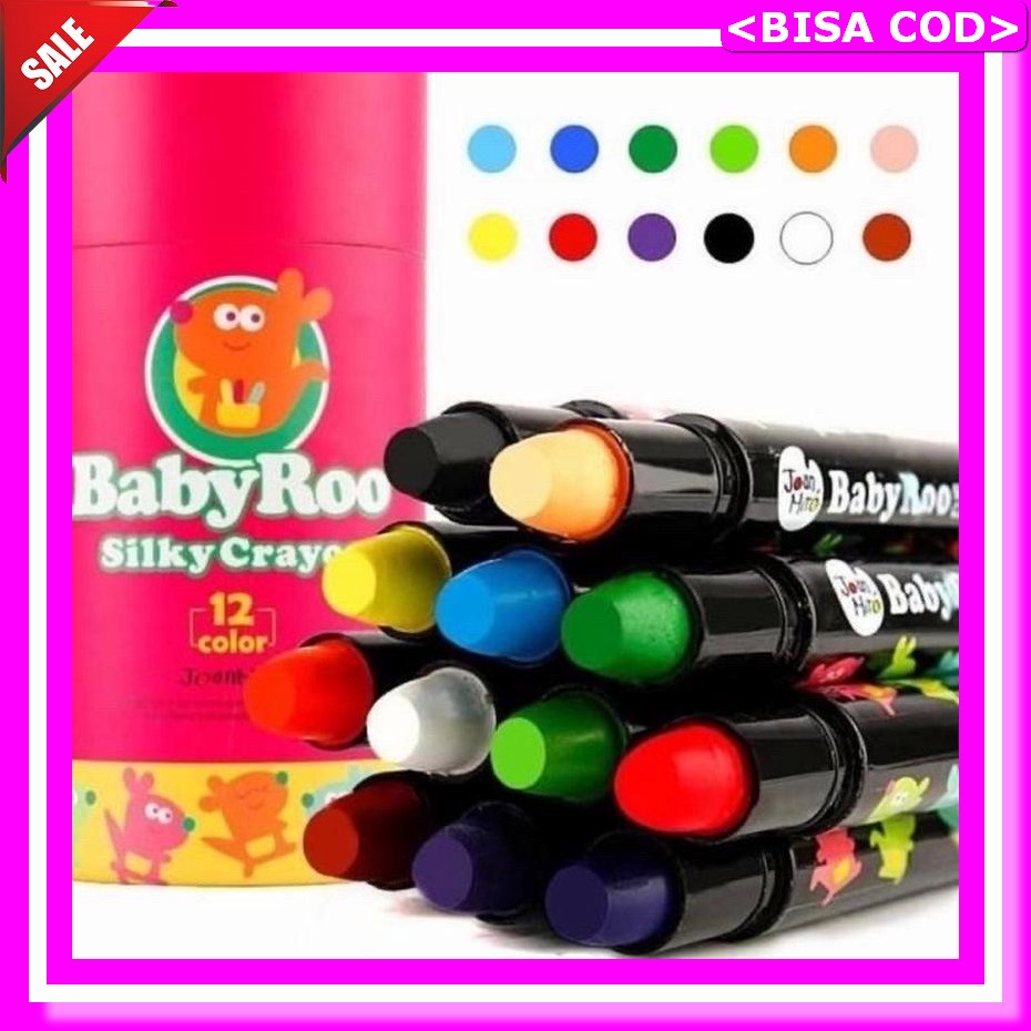 

[Deli X Agnez Mo] Deli Plastik Crayon/ Krayon Plastik 12 24 Warna C214 Joan Miro 12Pcs Babyroo Silky Crayon Face Painting Body Kids