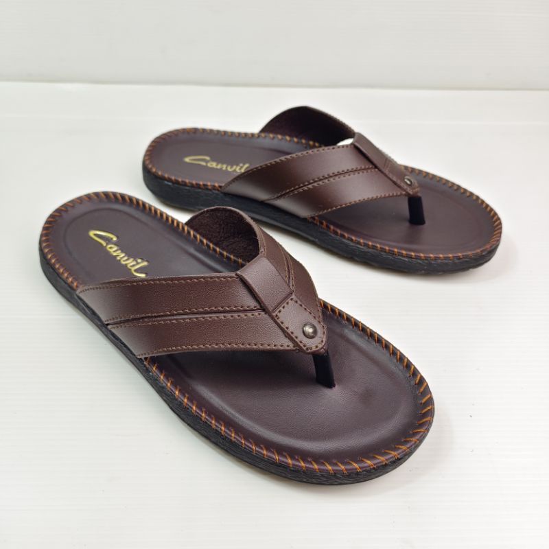 Sandal Jepit Pria Bahan Kulit Lembut (Vino 03)