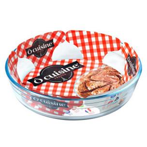 Promo Loyang Kaca Bulat Ocuisine Glass Bakeware - Round Cake Dish 26Cm