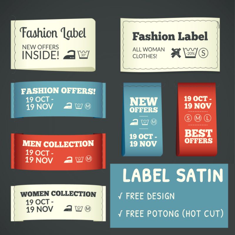 

label satin custom label baju label nama lavel kaos label gamis