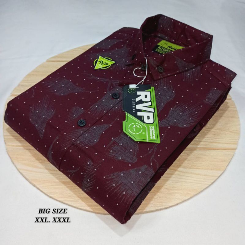 kemeja pria motif jumbo - kemeja pria lengan pendek - kemeja big size