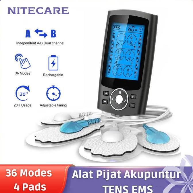 Alat Pijat Listrik Akupuntur Tempel TENS EMS Elektrik
