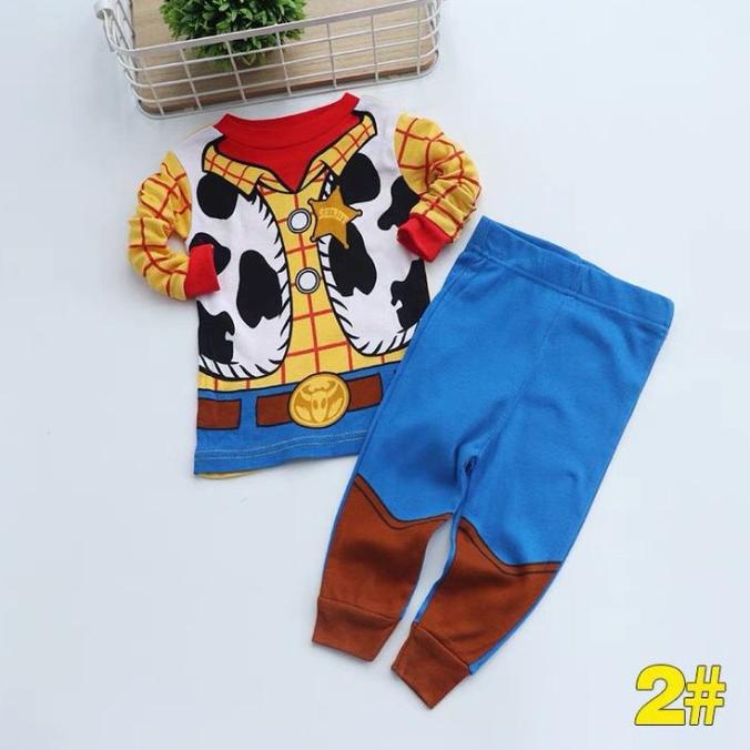 BAJU PIYAMA WOODY TOY STORY DISNEY BUZZ BALITA BAYI ANAK KOSTUM