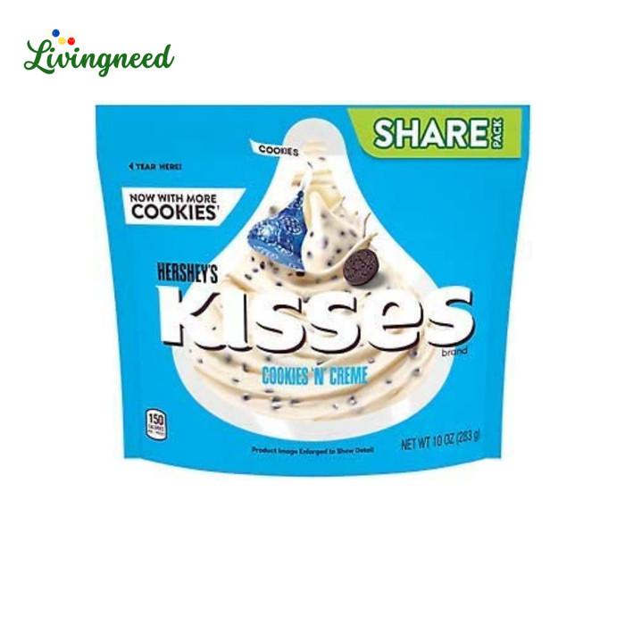 

Coklat Hershey's Kisses Cookies and Creme 10 oz Cokelat Import Best Seller