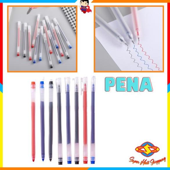 

SMS Pulpel Gel 0.5mm Bolpoin Pena Pulpen Tinta Gel Cair Pena Transparant Pen Gel