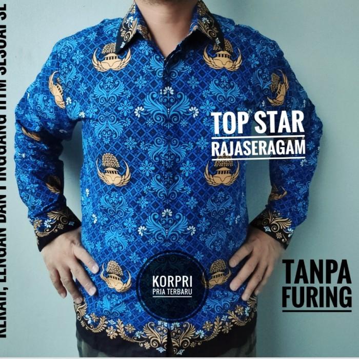 

Seragam Kemeja Hem Katun Pria Batik Korpri Biru Dinas Pns Panjang