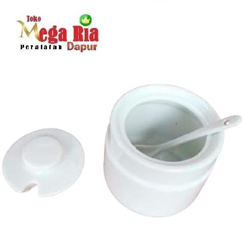 Best Seller Tempat Bumbu Sambal Dg Tutup Sendok Keramik