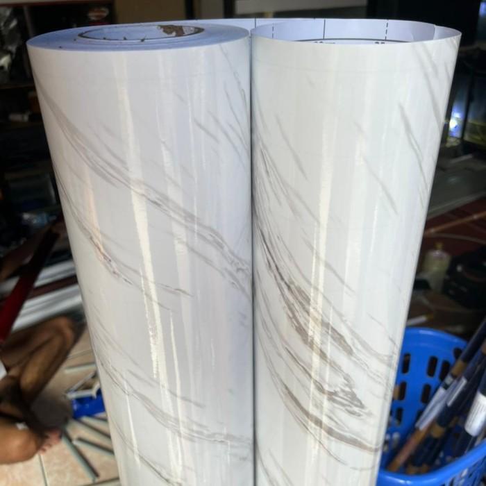 Terlaris Stiker Lantai Marble Glossy Marmer Putih