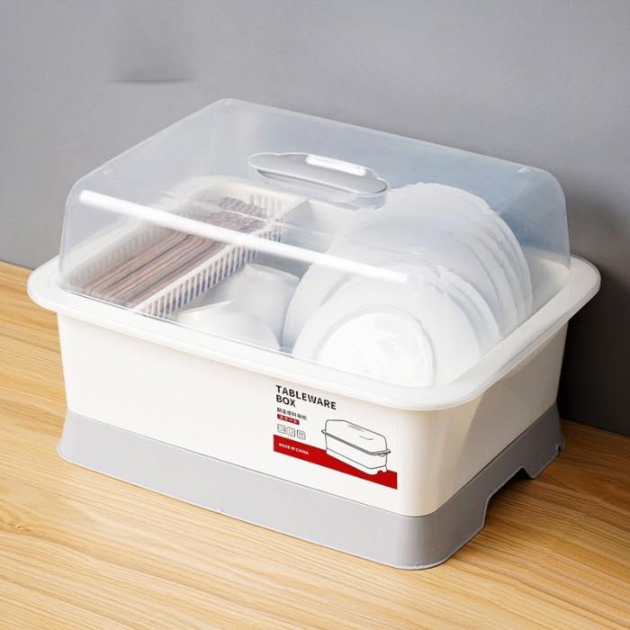 Dish Dryer Rak Pengering Piring Rak Cuci Piring Plastik Tutup Dish Dryer Rack