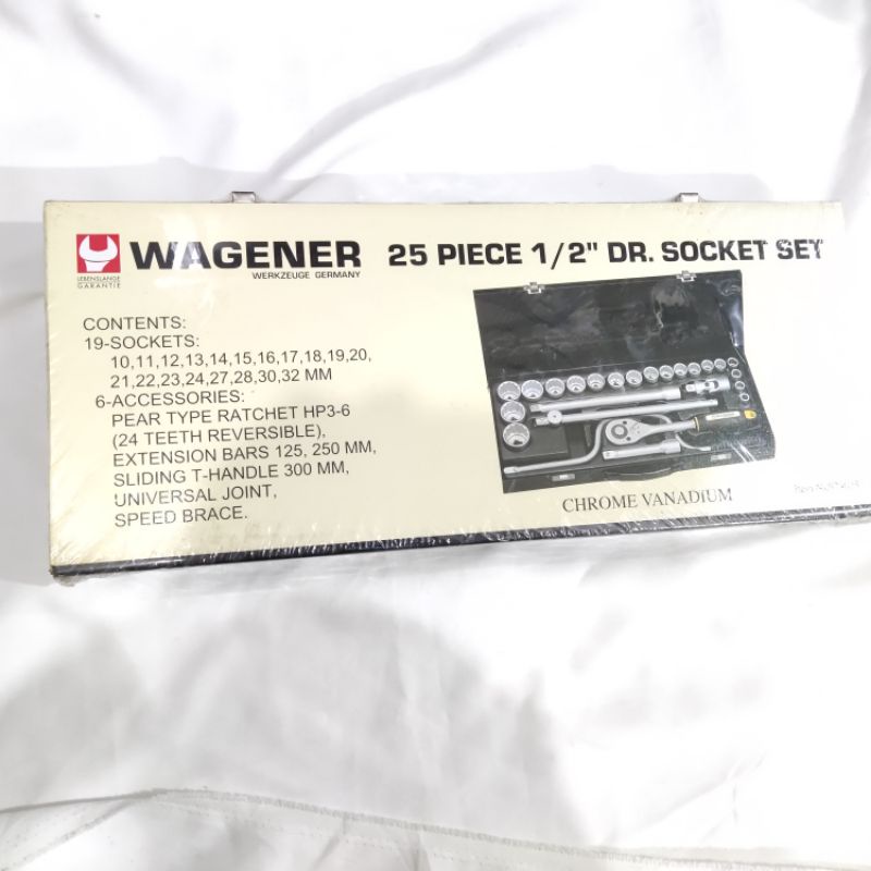 Kunci socket set 1/2" 25pcs merk Wagener
