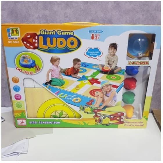 MAINAN EDUKATIF ANAK LUDO KARPET UKURAN BESAR