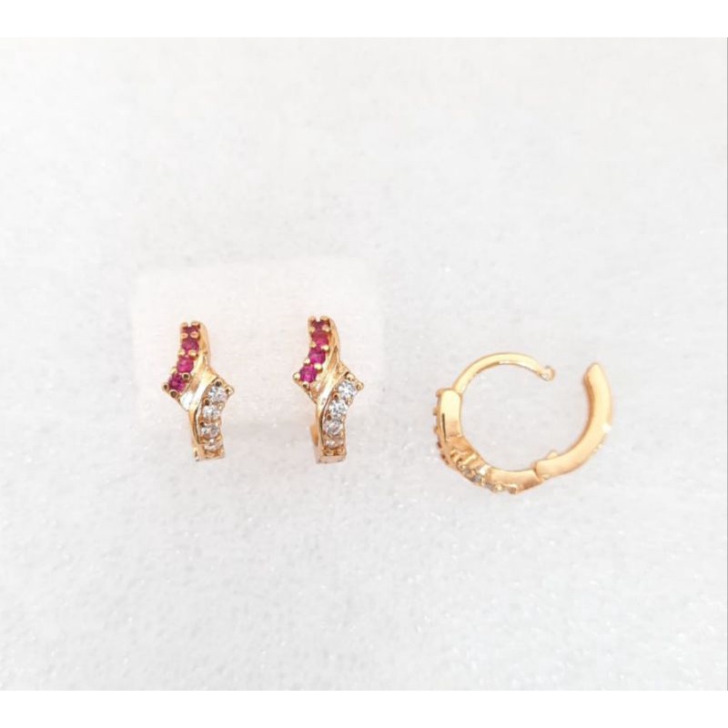 Anting wanita yexia jewel Accessories anting klip anti karat tidak luntur anting catok