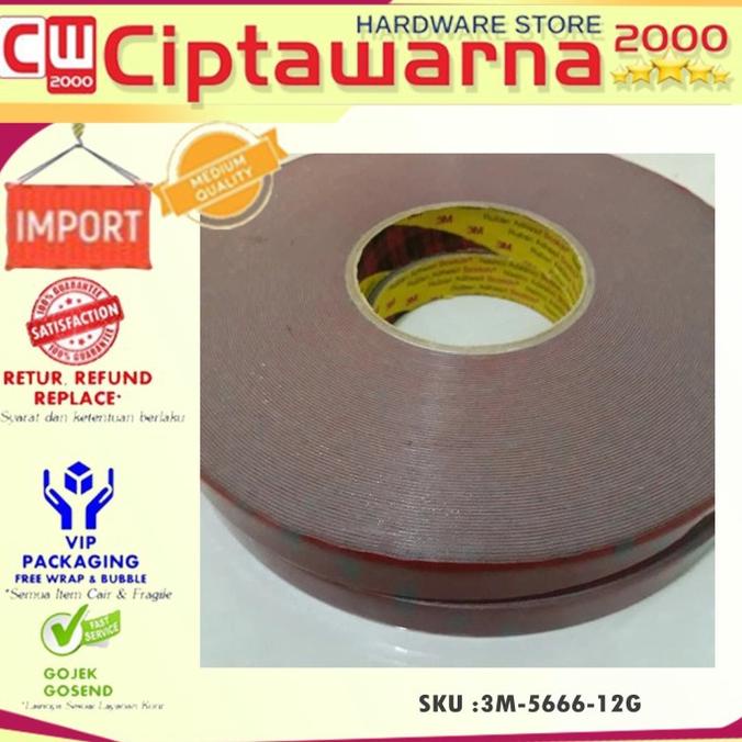 

3M Double Tape AFT 5666,size:12mm x 33M lakban selotip pengikat perekaT