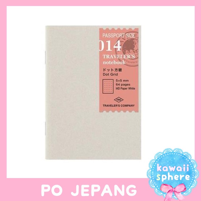 

Midori Travelers Notebook Passport Size Dot Grid Refill PO