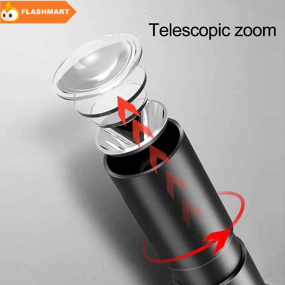 FLASHMART Senter LED Mini Rechargable Telescopic Zoom XPE - 3187