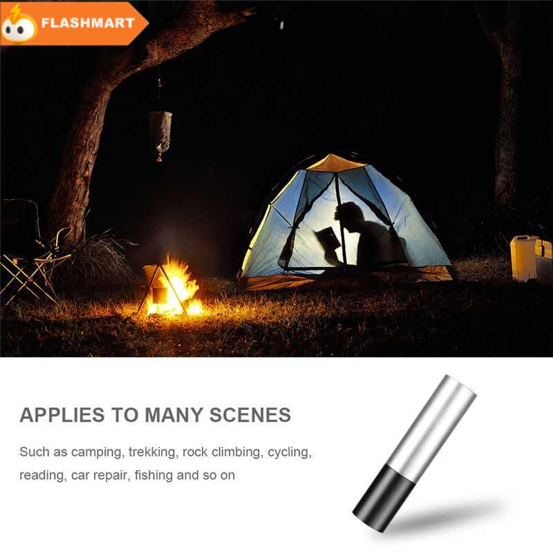 FLASHMART Senter LED Mini Flashlight USB Rechargeable Aluminium Body XPE - 3187