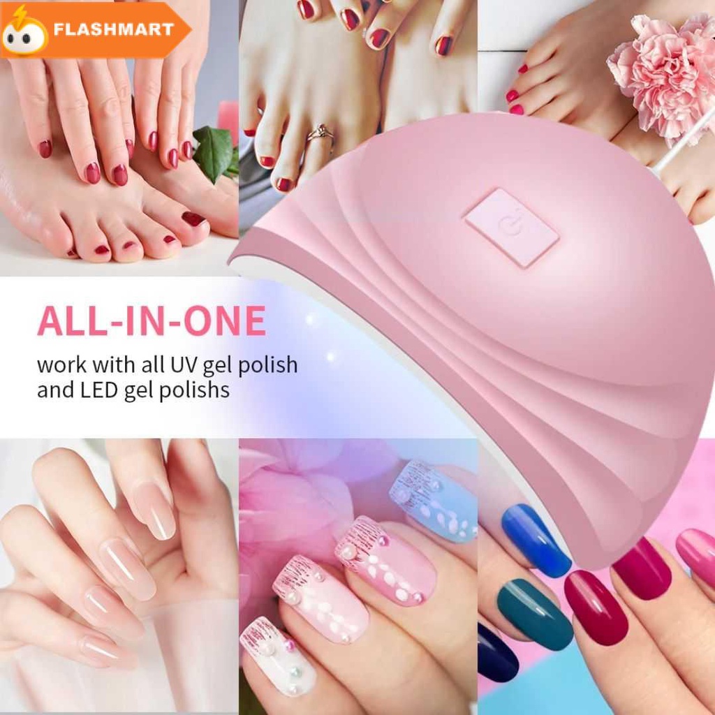 FLASHMART Pengering Kutek UV Lamp Nail Dryer USB Charge 54W - MINI-801
