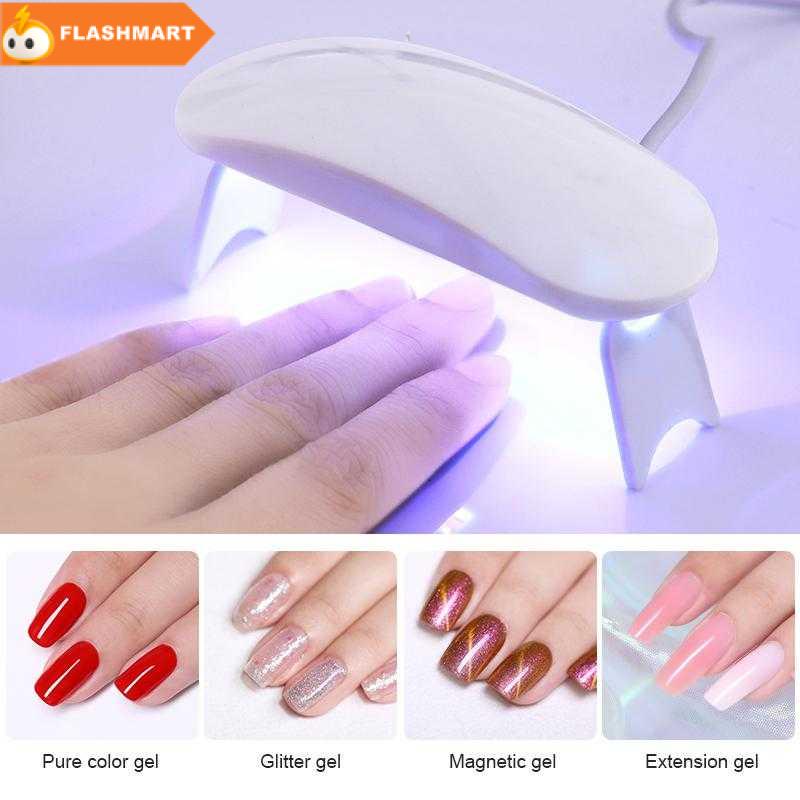 FLASHMART SUN MINI Pengering Kutek Kuku UV LED Lamp Nail Dryer Polish Art USB 6W - SUNM6