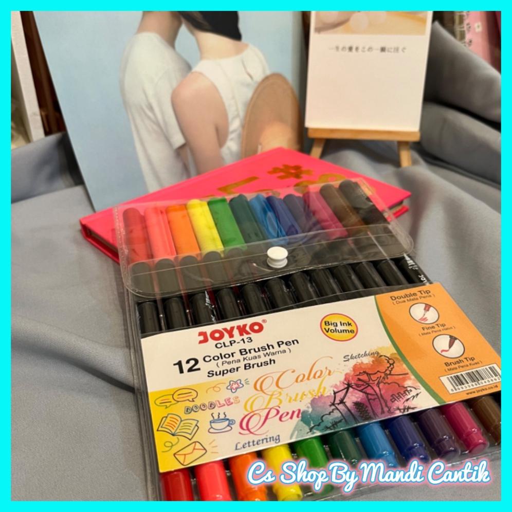 

Color Brush Pen Stabilo 1Set Isi 12Pcs Warna Warni Murah Bisa Cod