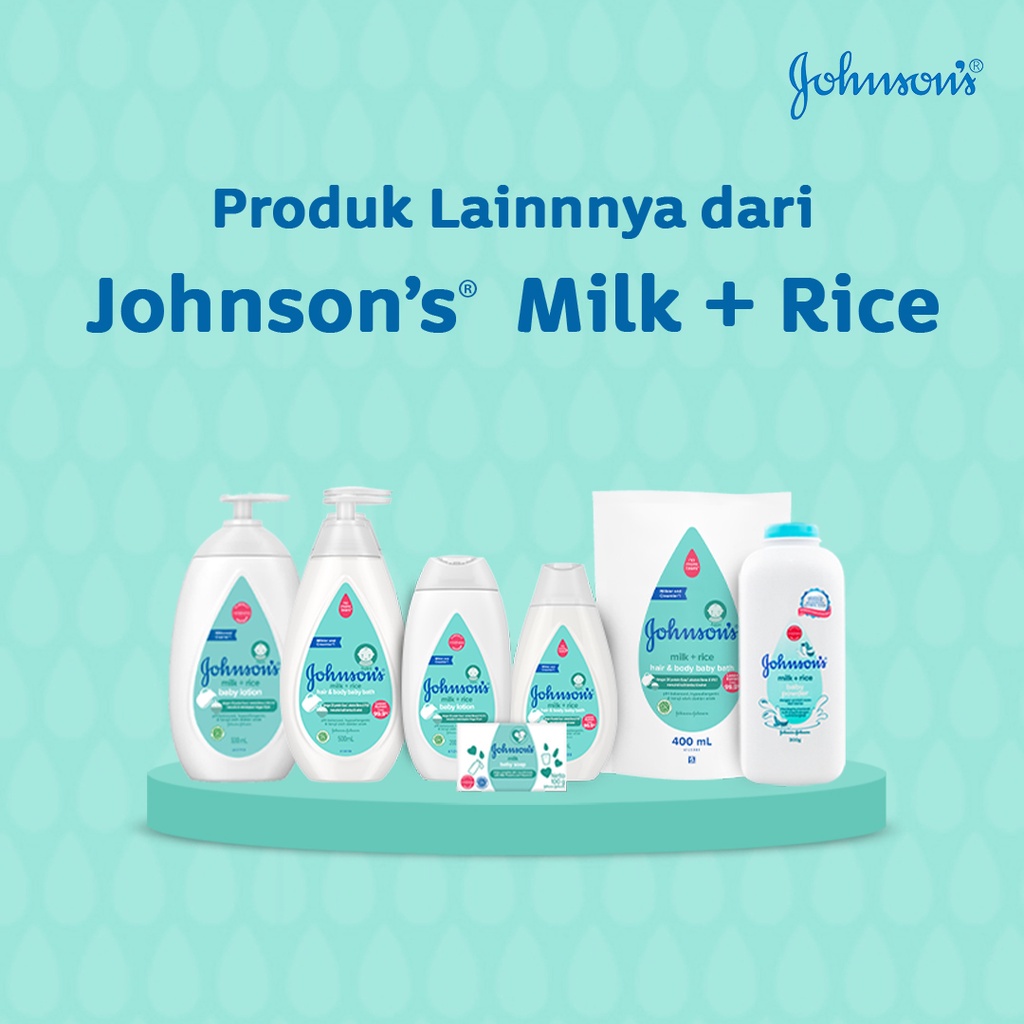 JOHNSON'S Milk + Rice Hair &amp; Body Baby Bath - Sabun Bayi 2in1 500ml