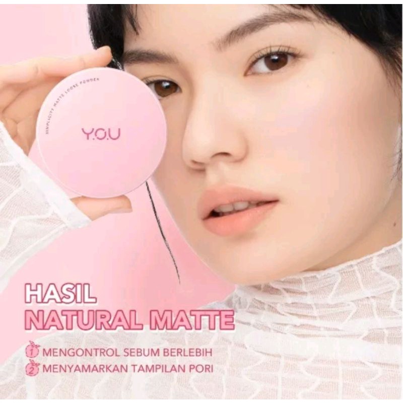 YOU Simplicity Matte Loose Powder Bedak Tabur Tahan Lama &amp; Ringan