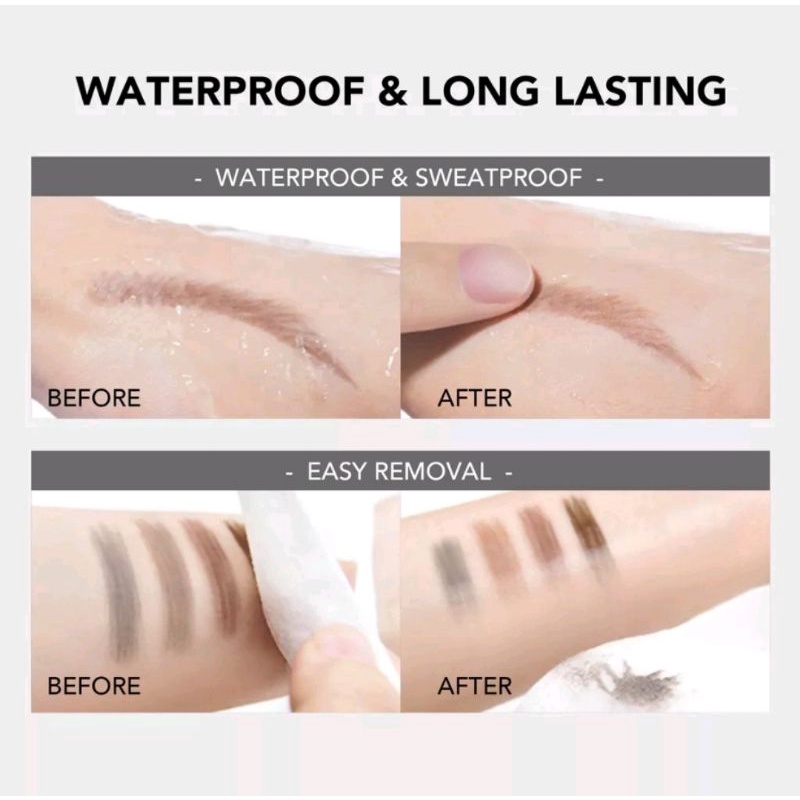 Y.O.U Teardrop Brow Definer Pensil Alis Waterproof Pigmented Eyebrow Tahan Lama YOU