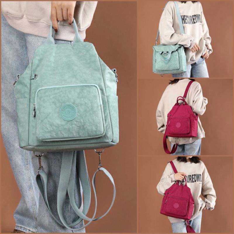 Tas ransel BOBO FASHION 66109-1 Ransel wanita Original Import tas polyester waterproof wanita