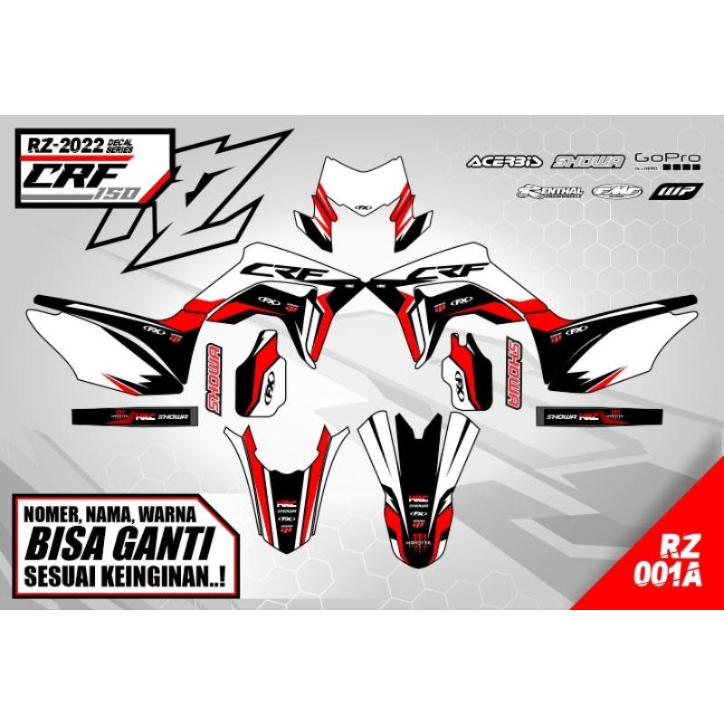 Decal CRF /Striping Honda CRF aksesoris body motor cross CRF 150 L