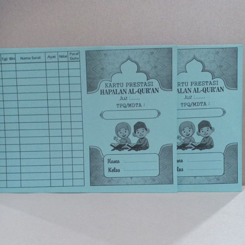 Kartu Prestasi Hafalan Al-Qur'an 1Pak Isi 50