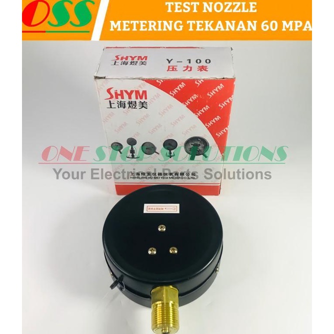 Test Nozzle Pressure Gauge Meter S60H Metering Tekanan 60 Mpa 8000 Psi