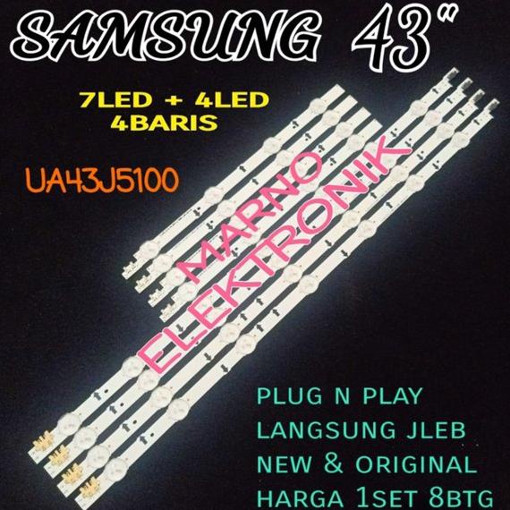 LAMPU BL BACKLIGHT LED TV SAMSUNG 43IN UA43J5100AK UA-43J5100AK UA43J5100 AK 43 INCH UA 43J5100 AK 1