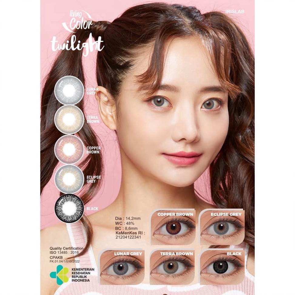 (Y✓8V-㊚) SOFTLENS TWILIGHT 14.2MM NORMAL MINUS (-0.50 S/D -2.50) BY IRISLAB / LIVING COLOR siap.diki