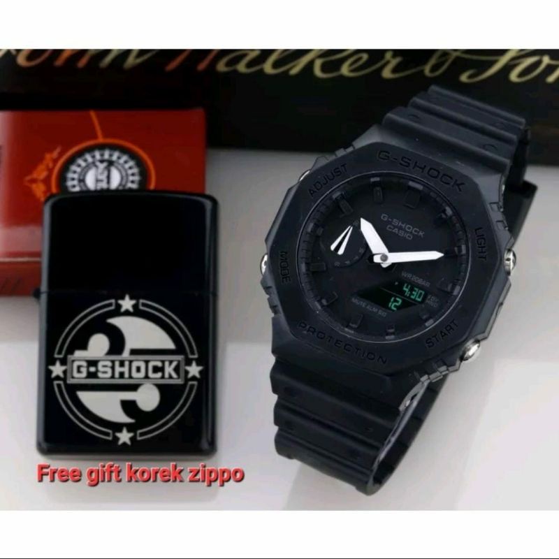 Free Korek Zippo!!! Jam Tangan GA2100 Casio Gshock Pria Terlaris Water Resistance Kasual Outdoor