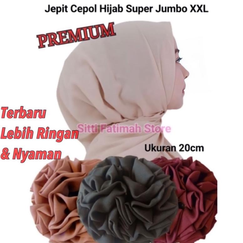 New Jepit cepolan hijab Turki Super jumbo XXL cepolan hijab cepol mawar Scrunchie Jumbo