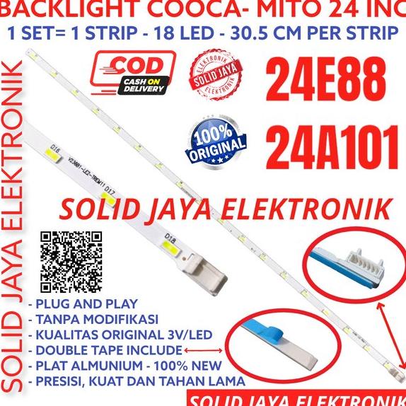 BACKLIGHT TV 24 INC COOCAA MITO 24E88 24A101 COCA KOKA COOCA 24E8 LAMPU BL 18 LED 24 INCH IN 3V TANP