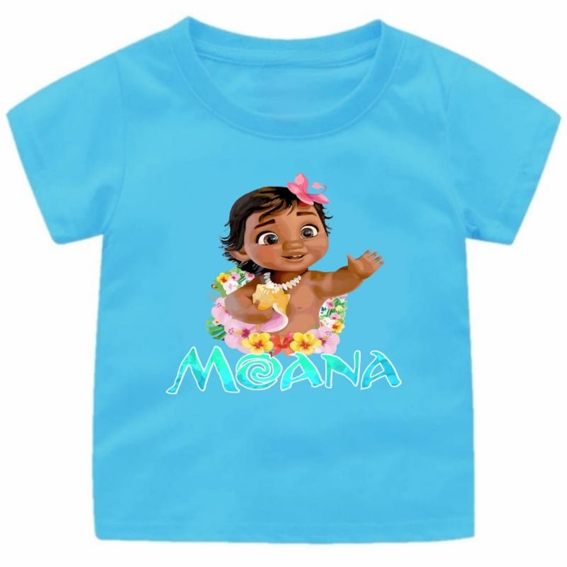 Baju Kaos Usia 1-12Tahun BABY MOANA CUTE