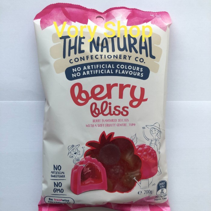 

the natural confectionery berry bliss jelly 200g permen jelly import