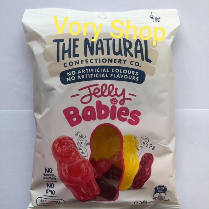 

the natural confectionery Jelly Babies 260g permen jelly import