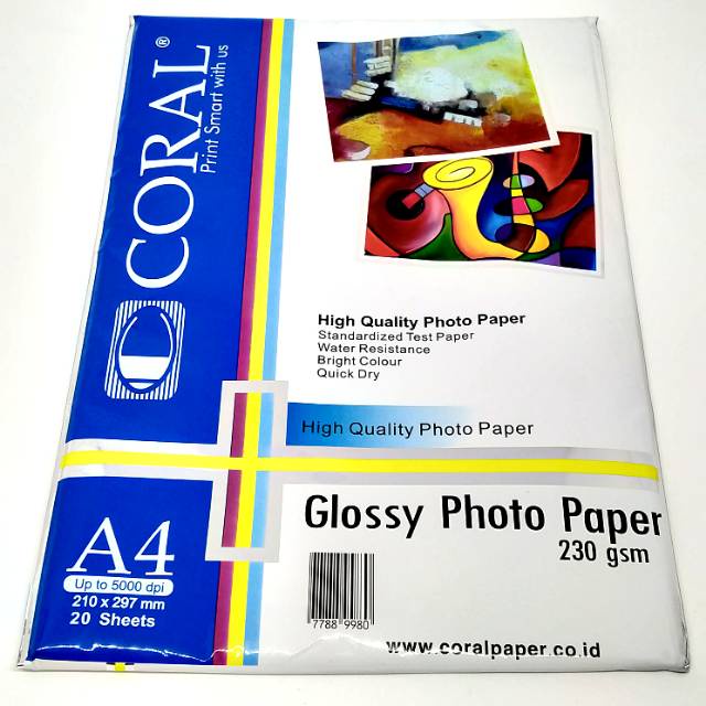 

Coral Kertas Photo Glossy 230 A4 Isi 20 Lembar