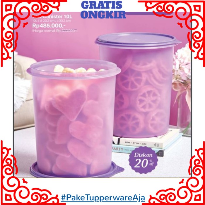 Octanita_Id- Toples Jumbo Tupperware 10L / Toples Makanan Tupperware Tall Canister