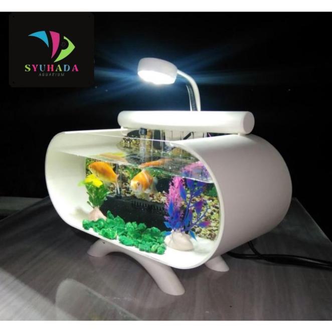 Cod Termurah  1 Set Aquarium Mini Akrilik Pipa Pvc Pompa Aerator