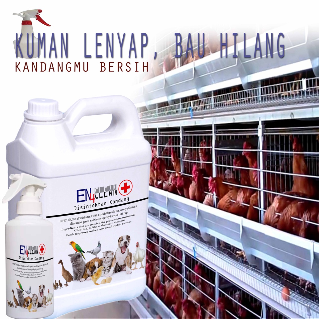 Spray Kandang sampai dengan 5L Desinfektan kandang ayam untuk menghilangkan kuman dan bau ayam EPS47 TKK3