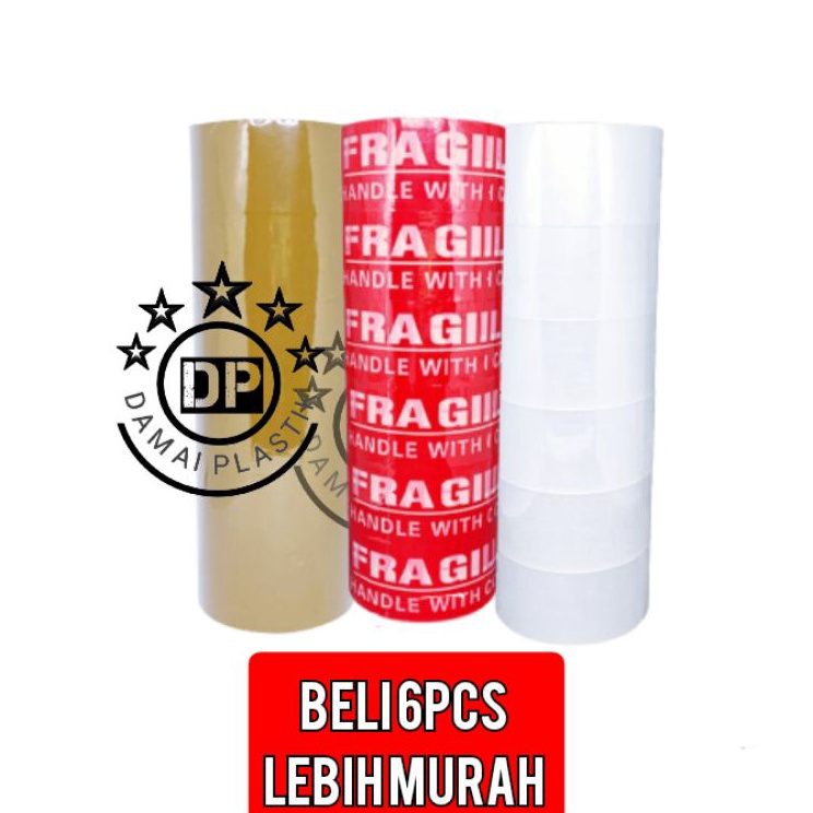 

TERMURAH LAKBAN BENING SELOTIP LAKBAN COKLAT FRAGILE 2INCH 45MM 100YRAD 100YR Lakban unboxing video Paket