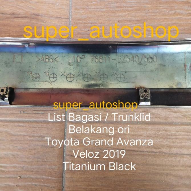 Trunklid Grand Avanza Veloz 2019 Titanium Black Ori