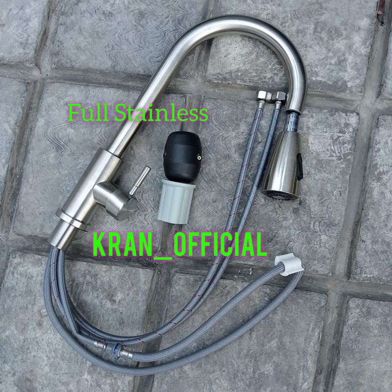 kran cuci piring Fleksibel Sink Tarik