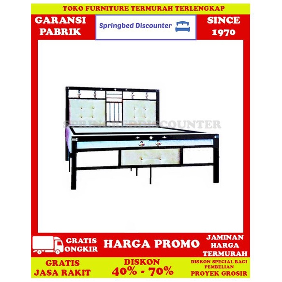 Ranjang Besi Tempat Tidur Dipan Divan Rangka ALOHA PRADO 160x200