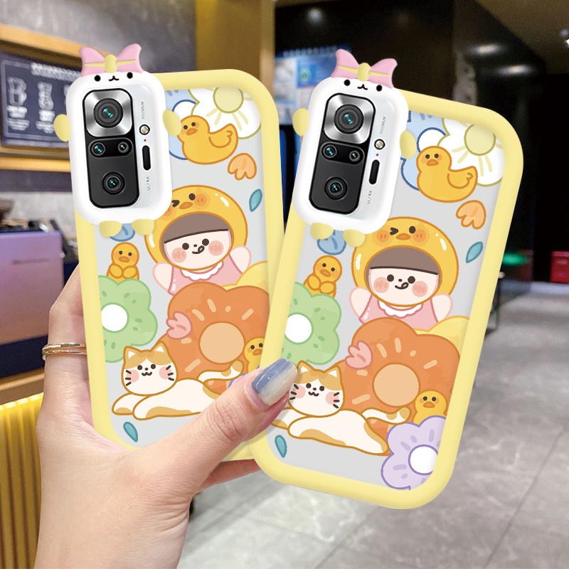3D Casing Kartun Ponsel untuk Redmi Note 10 Pro Max 10T 10S Note 9 11T 11S 5G 11Pro+ 5 11SE 4G/5G Re