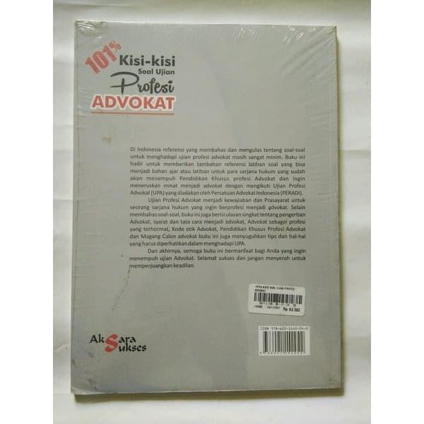 

Buku Advokat / Ujian Advokat - 101 % Kisi Soal Ujian Best Seller