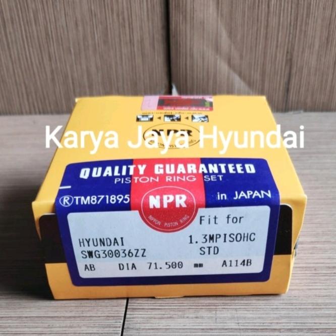 Ring Piston Saher Std Hyundai Getz Tahun 2004 Keatas