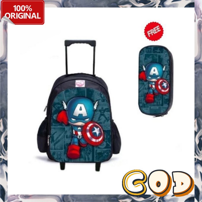 Tas Ransel Koper Sekolah Paud Trolly Dorong Skolah Tk Rangsel Karakter Trolli Tas Troli Anak Laki La